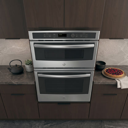 27-Inch Self-Cleaning Electric Wall Oven with Built-In Microwave