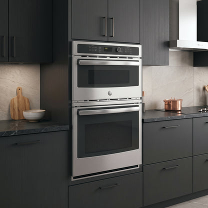 27-Inch Self-Cleaning Electric Wall Oven with Built-In Microwave